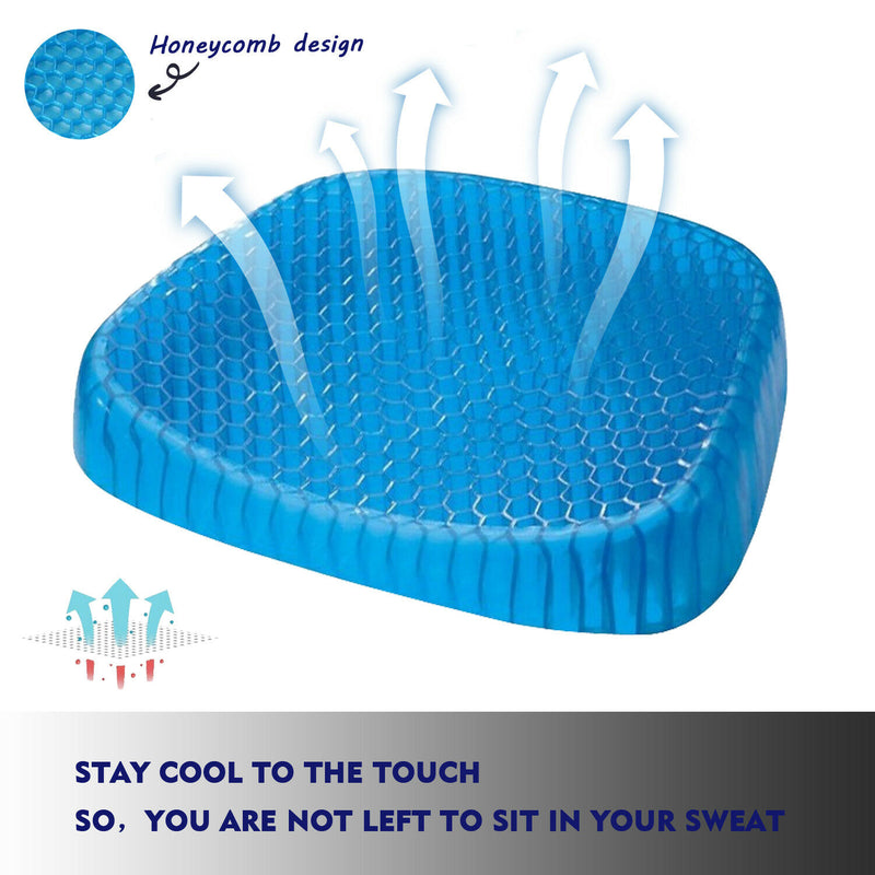 Summer Cool Gel Honeycomb Cushion Flex Back Support Spine Protector