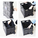 Foldable Shopping Cart Trolley Pack & Roll Folding Grocery Basket Crate Portable