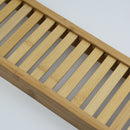 Bathroom Bamboo Bath Caddy Book Wine Glass Holder Tray Over Bathtub Rack Support