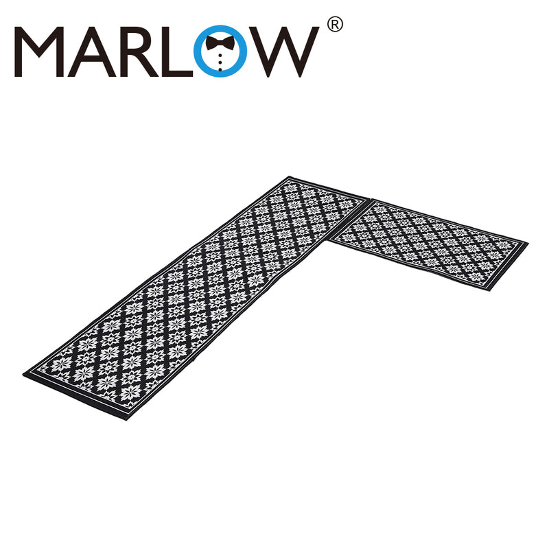 Marlow 2x Kitchen Mat Floor Rugs Area Carpet Non-Slip Door Mat 45x120cm /45x75cm