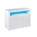 Levede Buffet Sideboard Cabinet Storage Modern High Gloss Furniture  White