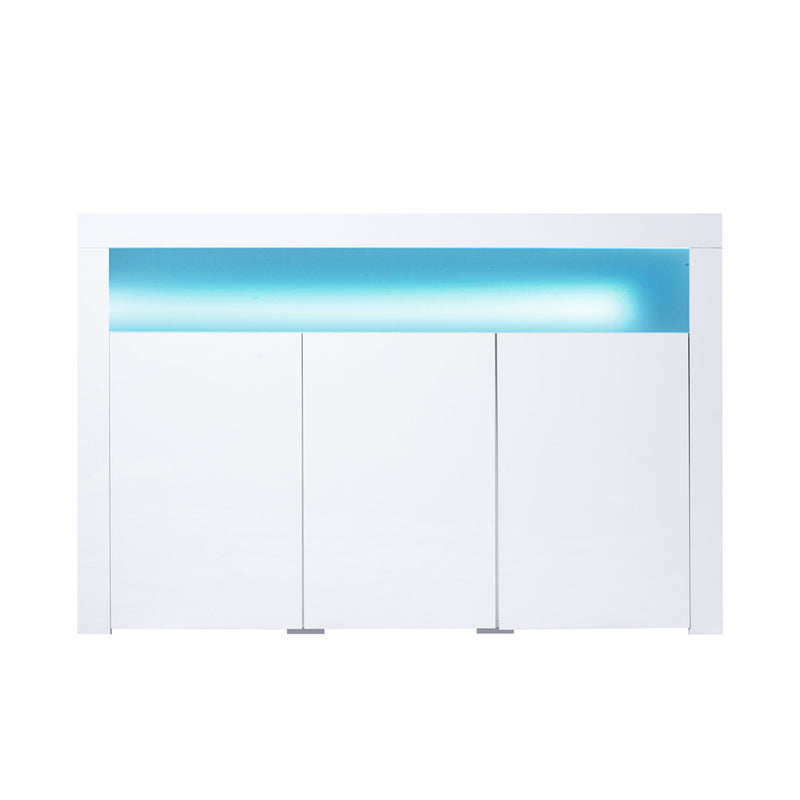 Levede Buffet Sideboard Cabinet Storage Modern High Gloss Furniture  White