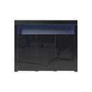 Levede Buffet Sideboard Cabinet Storage Modern High Gloss Furniture Black