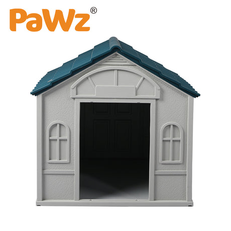 PaWz Dog Kennel Outdoor Indoor Pet Plastic Garden Large House Weatherproof Outside