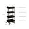 Levede 4 Tiers Kitchen Trolley Cart Steel Storage Rack Shelf Organiser Black