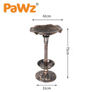 PaWz Bird Bath Feeder Feeding Food Station Ornamental Solar Light Outdoor Garden