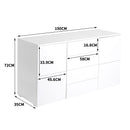 Levede Buffet Sideboard Cabinet Storage Modern High Gloss Cupboard Drawers White 150cm