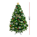 Christmas Tree Kit Xmas Decorations Colorful Plastic Ball Baubles with LED Light 2.1M Type2