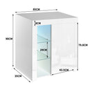 Levede Buffet Sideboard Modern High Gloss Furniture Cabinet Storage LED White