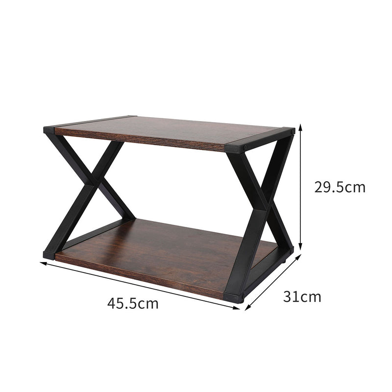 Levede Printer Stand 2 Tiers Wooden Metal Desk Office Organizer Storage Shelf