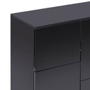 Levede Buffet Sideboard Cabinet Storage Modern High Gloss Cupboard Drawers Black 150cm