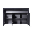 Levede Buffet Sideboard Cabinet Storage Modern High Gloss Furniture Black