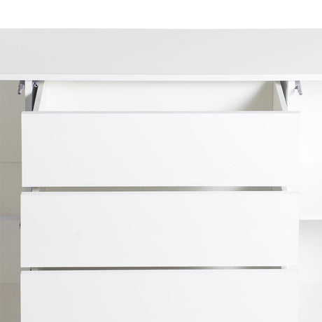 Levede Buffet Sideboard Cabinet Storage Modern High Gloss Cupboard Drawers White 150cm