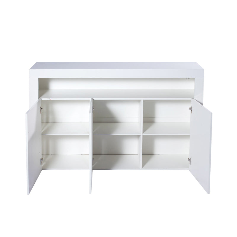 Levede Buffet Sideboard Cabinet Storage Modern High Gloss Furniture  White