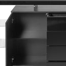 Levede Buffet Sideboard Cabinet Storage Modern High Gloss Cupboard Drawers Black 192cm