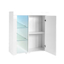 Levede Buffet Sideboard Modern High Gloss Furniture Cabinet Storage LED White