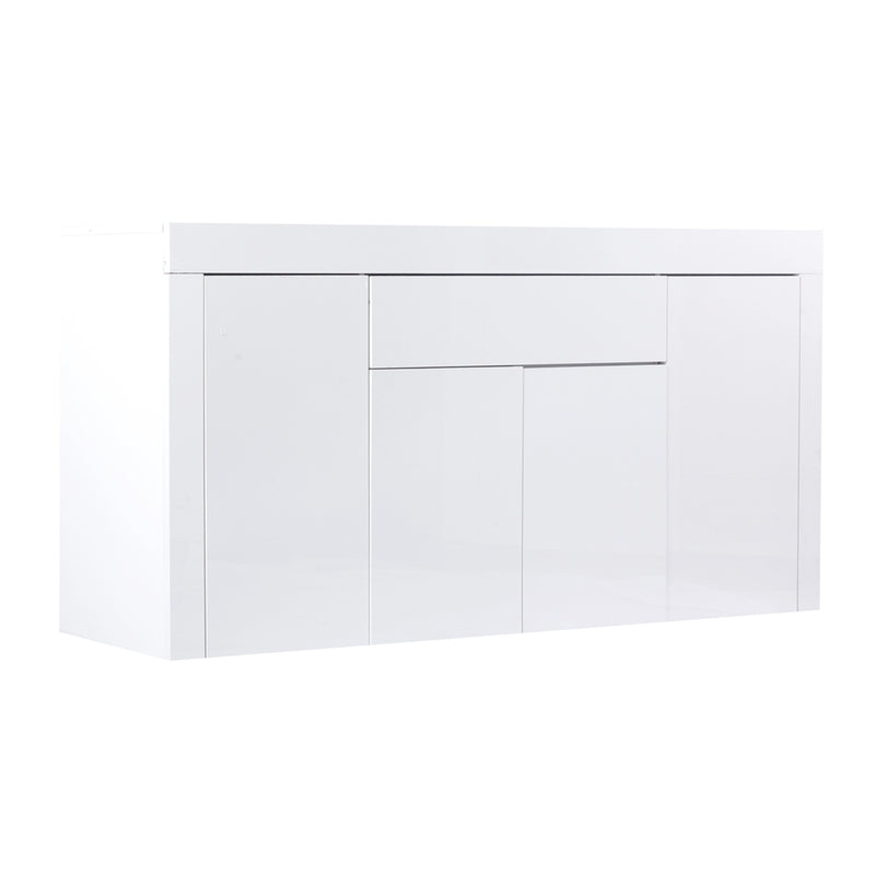 Levede Buffet Sideboard Cabinet High Gloss Storage Modern Doors Cupboard White