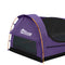 Mountview King Single Swag Camping Swags Canvas Dome Tent Hiking Mattress Purple