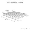 Mattress Base Queen Size White