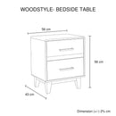 Woodstyle Bedside 2 drawers