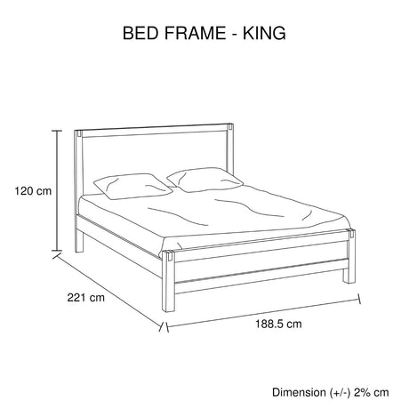 Java Bedframe King Size Oak