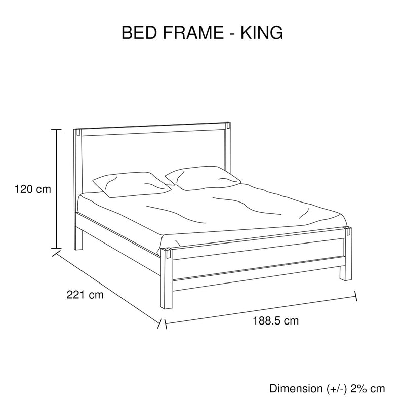 Java Bedframe King Size Oak