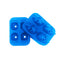 3D 4-Skull Bear Whiskey Ice Cube Maker Silicone Mold Tray Funnel Mould Bar Blue