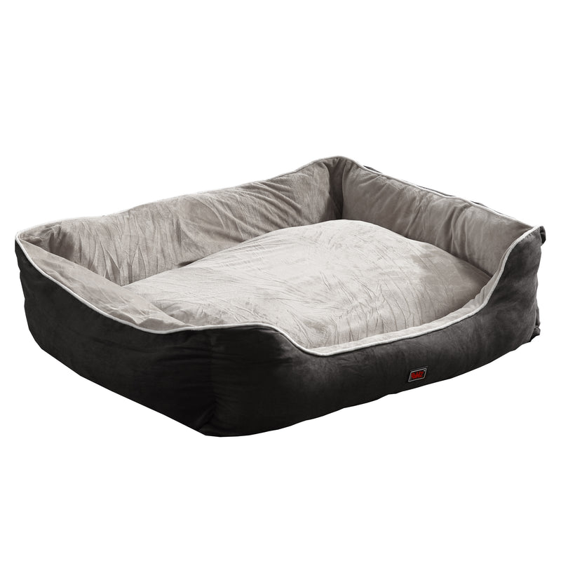 PaWz Grey Large Soft Pet Bed Mattress with Removable Cover