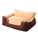 PaWz Size 3XL Brown Colour Pet Deluxe Soft Cushion with High Back Support