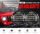 2X 7Inch Led Headlight For Jeep Jk Gq Patrol Projector Led Headlight Drl