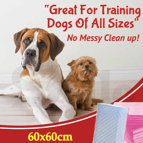 PaWz 400pc 60x60cm Puppy Pet Dog Indoor Cat Toilet Training Pads Absorbent Pink