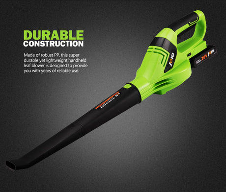 JOYO 20V Cordless Leaf Blower 6-Speed Lithium Electric Battery Nozzles Garden