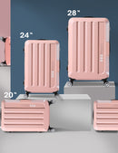 Luggage TSA Hard Case Suitcase Travel Lightweight Trolley Carry on Bag Pink 20"