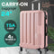 Luggage TSA Hard Case Suitcase Travel Lightweight Trolley Carry on Bag 24" Pink