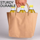 50x Brown Paper Bag Kraft Eco Recyclable Gift Carry Shopping Retail Bags Handles