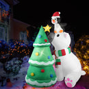 Santaco Inflatable Christmas Decor Polar Bear Tree 1.8M LED Lights Xmas Party