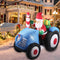 Santaco Inflatable Christmas Decor Tractor Santa 1.4M LED Lights Xmas Party