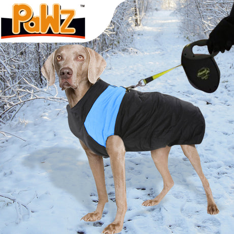 PaWz PaWz Dog Winter Jacket Padded Pet Clothes Windbreaker Vest Coat 5XL Blue