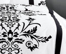 King Size 3pcs Black White Damask Quilt Cover Set