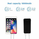 Portable 10000mAh External Power Bank Pack Dual USB Battery Charger Black