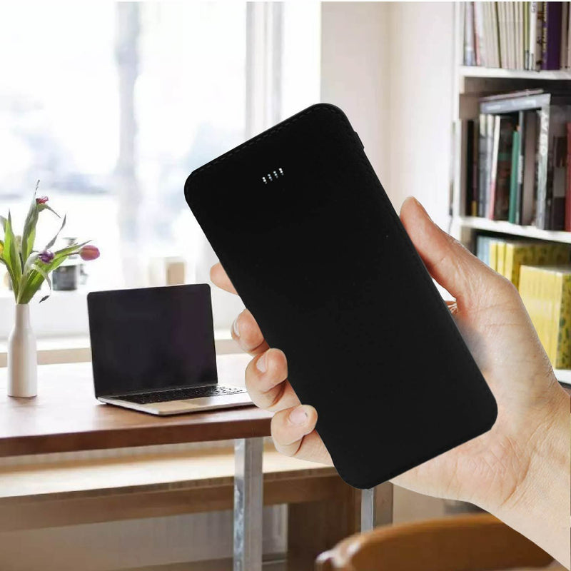 Portable 10000mAh External Power Bank Pack Dual USB Battery Charger Black