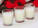 White Wax Clear Glass Holder Votive Candle - Wedding Event Centrepiece Table Decoration