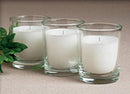 White Wax Clear Glass Holder Votive Candle - Wedding Event Centrepiece Table Decoration