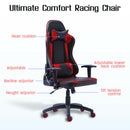 Levede Executive Gaming Office Chair Racing Computer PU Leather Work Race Black