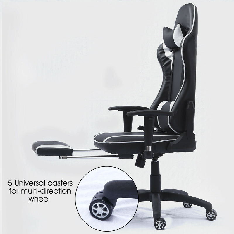 Levede Executive Gaming Office Chair Racing Computer PU Leather Work Race Black