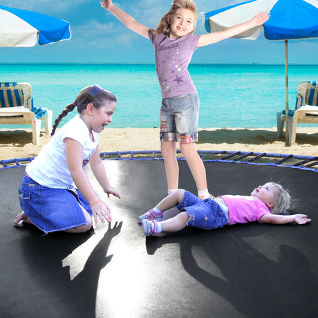 8 FT Kids Trampoline Pad Replacement Mat Reinforced Outdoor Round Spring Cover