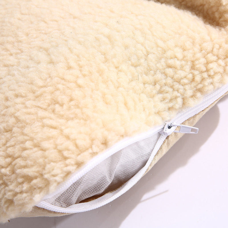 PaWz Warm Soft Pet Bed Mattress Dog Cat Pets Pad Mat Cushion Pillow Size L Beige