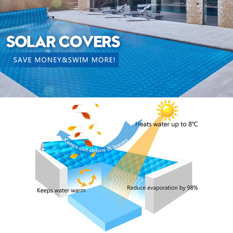 Solar Swimming Pool Cover 500 Micron Outdoor Blanket Isothermal Bubble 7 Size