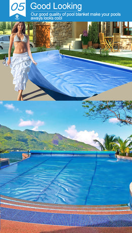 9.5x5M Real 500 Micron Solar Swimming Pool Cover Outdoor Blanket Isothermal