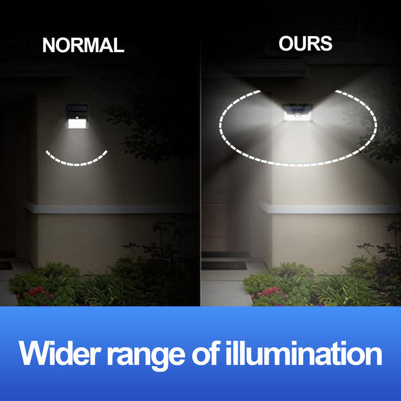 4x 24LED Solar Sensor Light Garden Security Lighting Motion Outdoor Wall Lamp